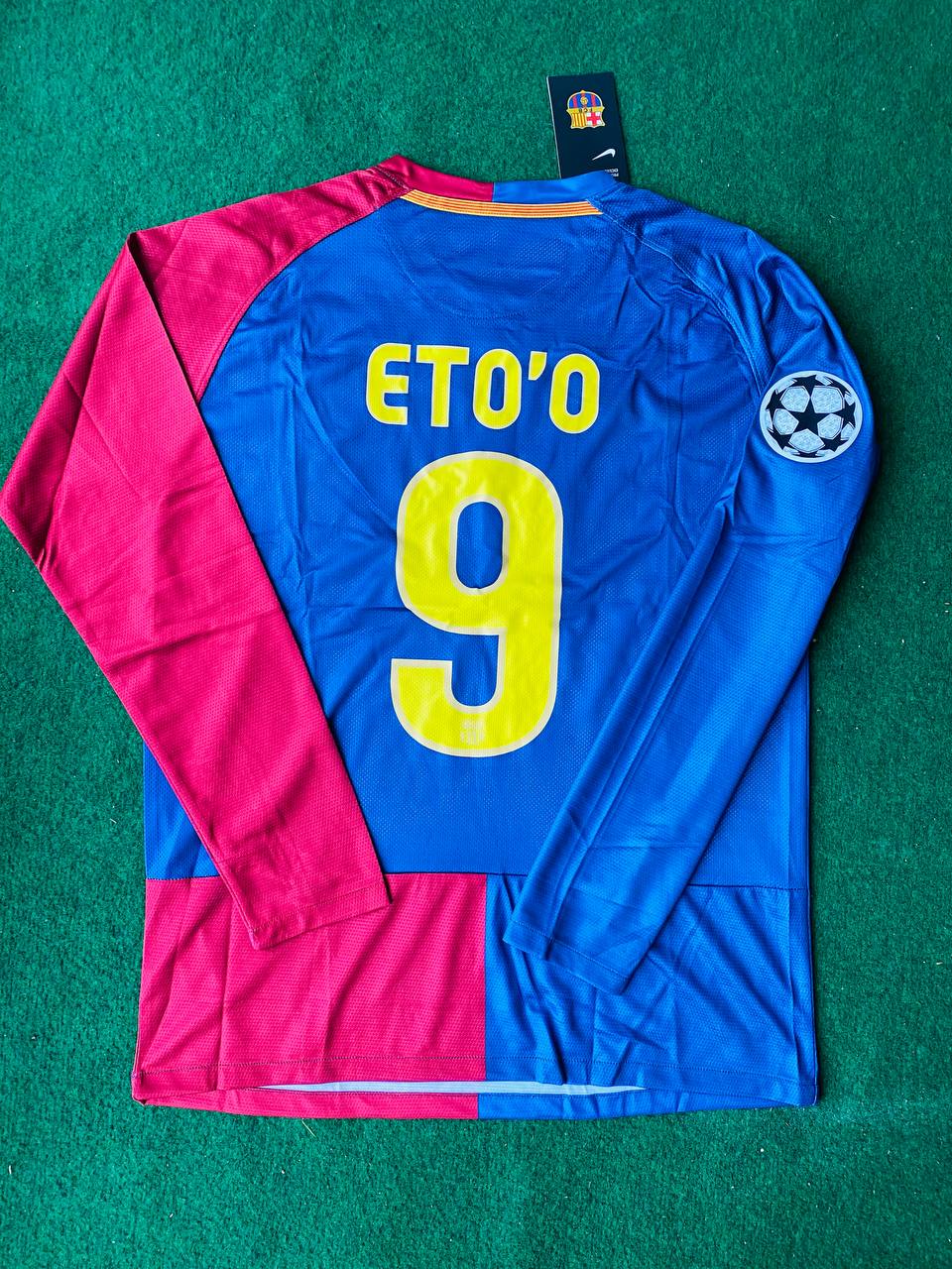 Samuel Eto'o Barcelona 2009 Roma Champions League Final Retro Jersey