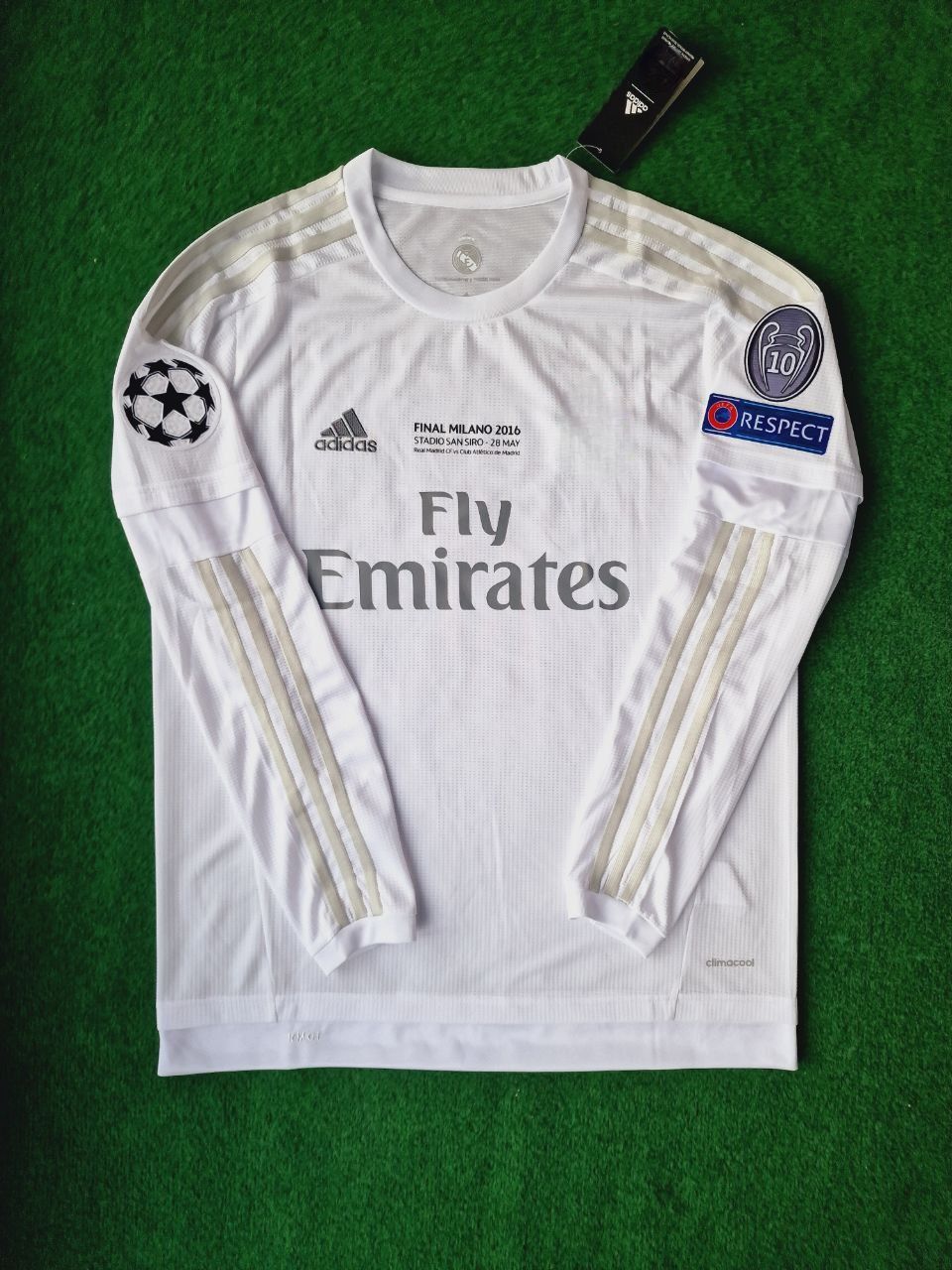 Cristiano Ronaldo 7 - Madrid 2016 Champions League Final Long Sleeve Jersey Trikot Maillot