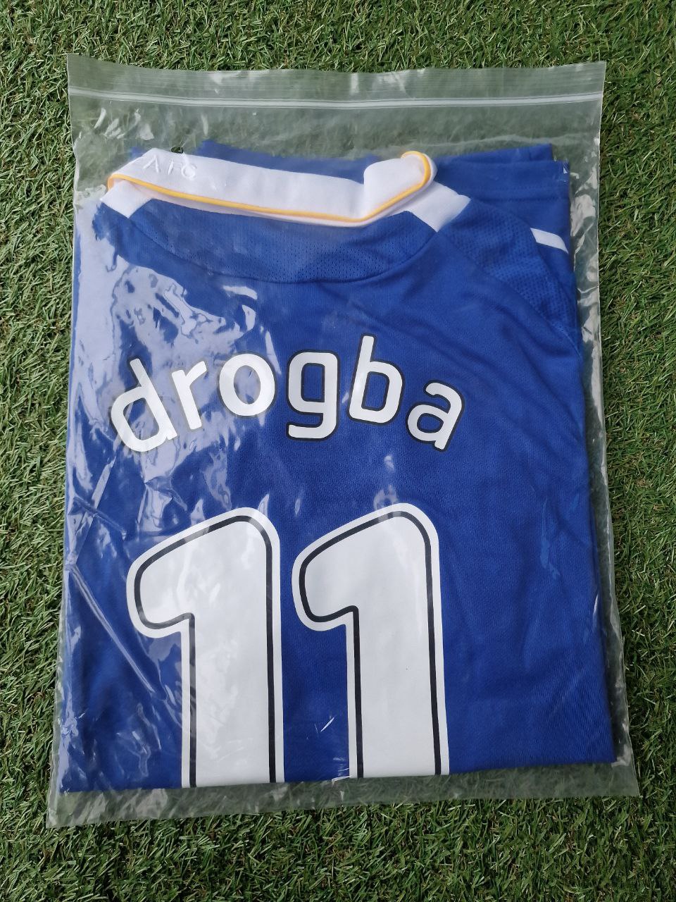 Didier Drogba Chelsea 2008 Champions League Final Long Sleeve Football Jersey Kit