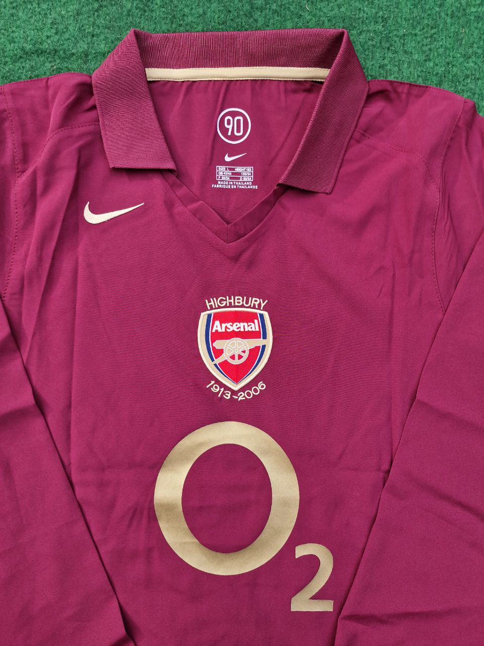 Thierry Henry Arsenal 2006 Highbury Burguny Premier League Patch Retro Football Jersey Kit