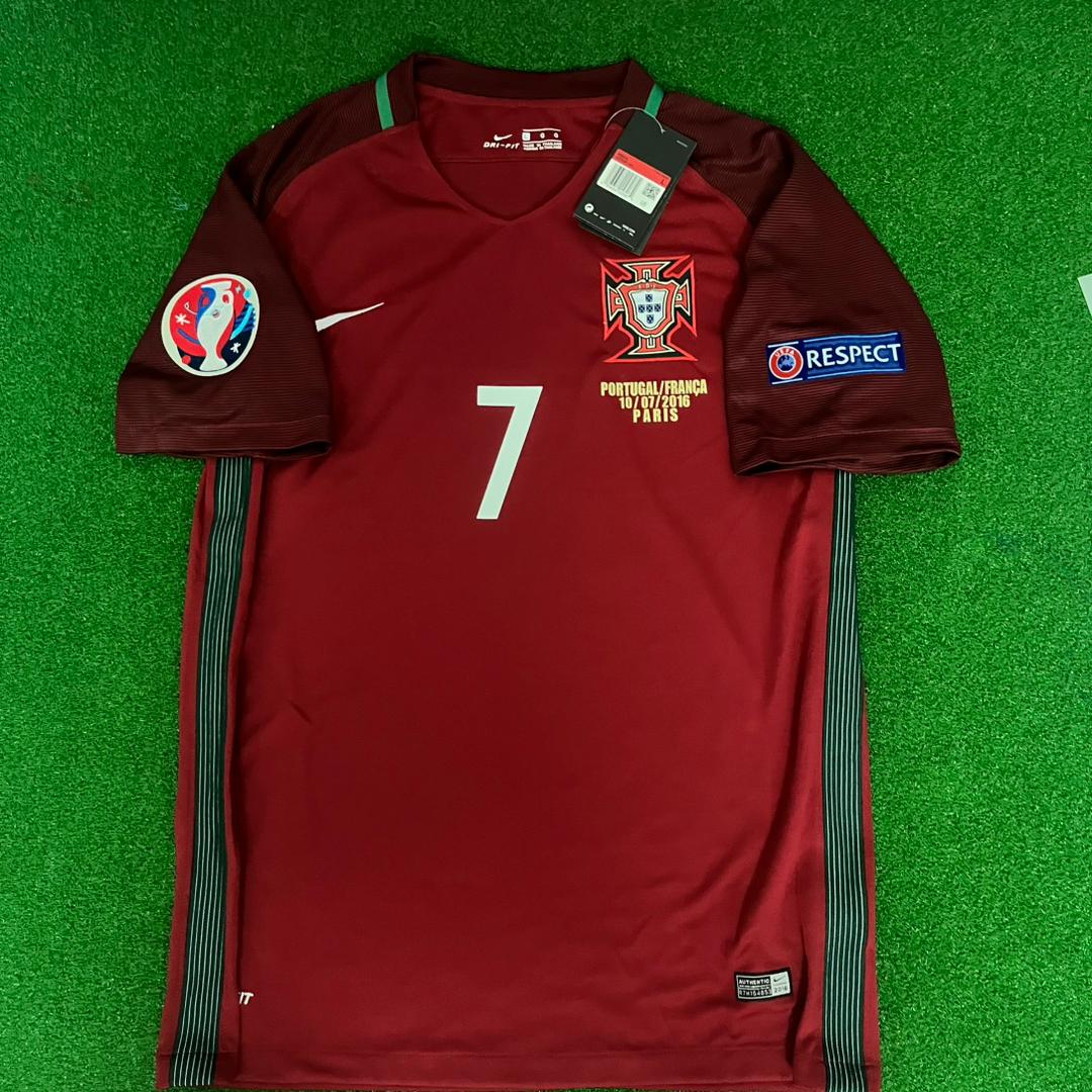 Portugal Cristiano Ronaldo EURO 2016 Final Retro Jersey Trikot Maglia Soccer Kit