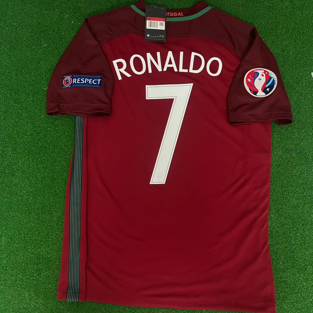 Portugal Cristiano Ronaldo EURO 2016 Final Retro Jersey Trikot Maglia Soccer Kit