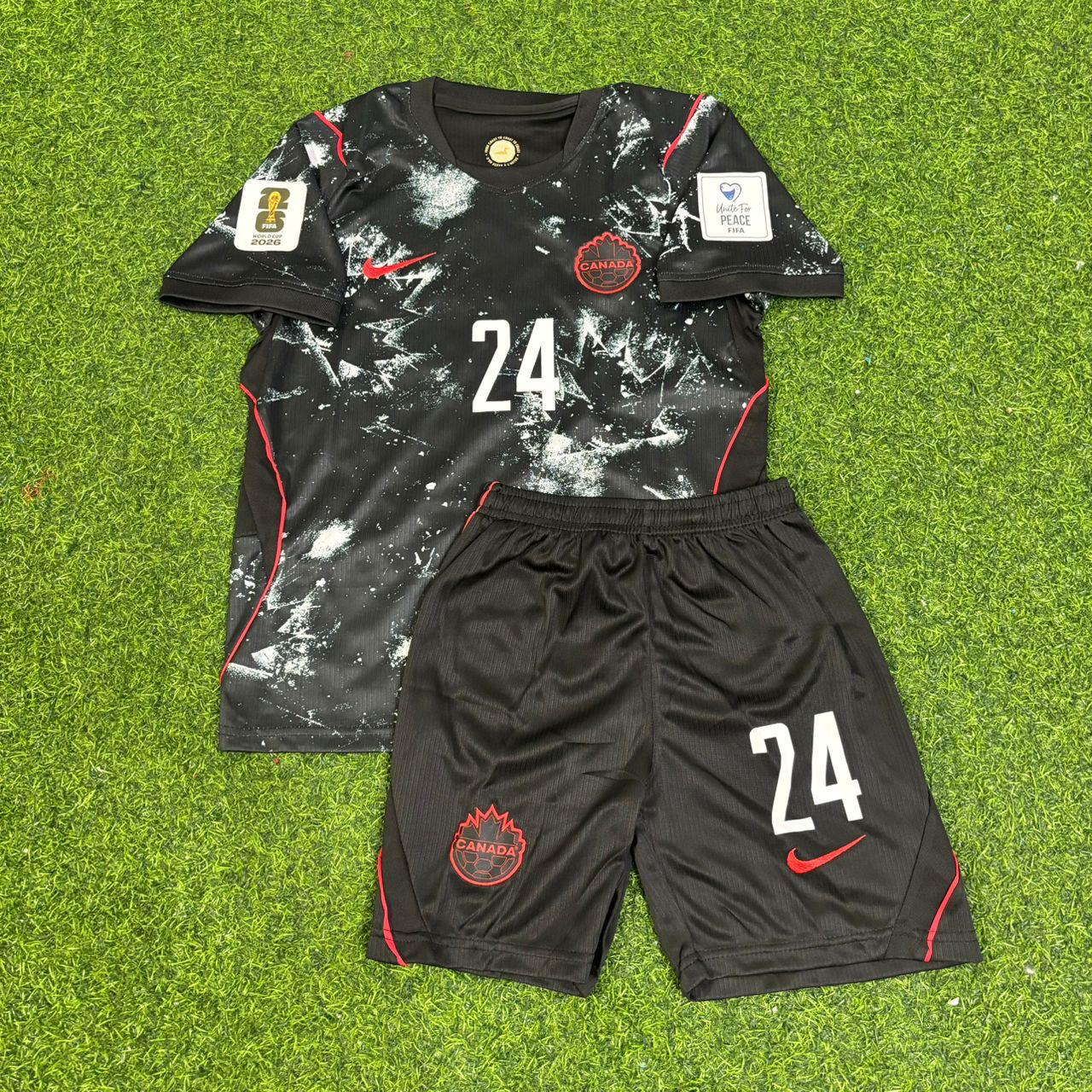 Promise David Canada 2026 World Cup Black Kids Football Jersey Paradise Edition