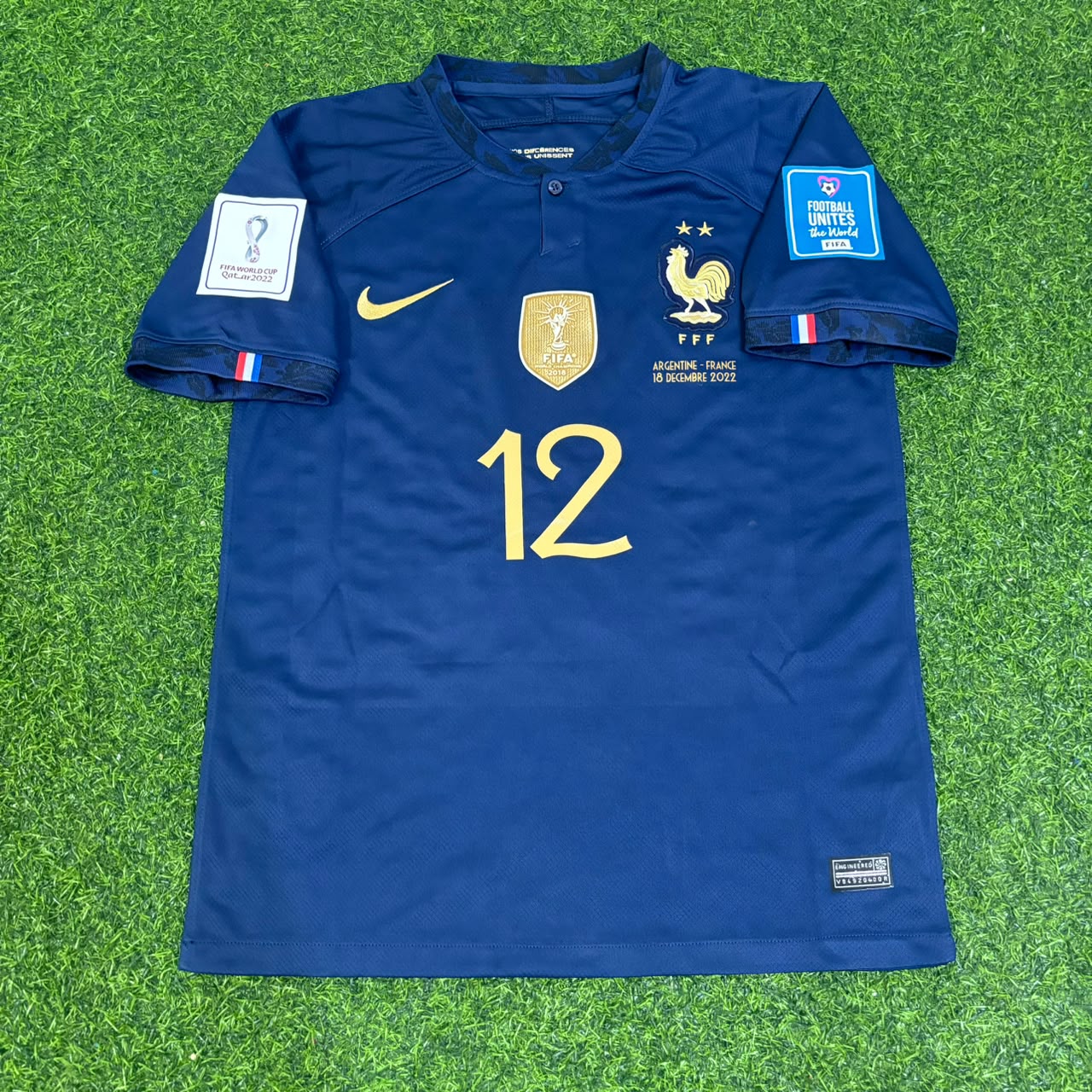 France World Cup 2022 Randal Kolo Muani Final Retro Football Jersey