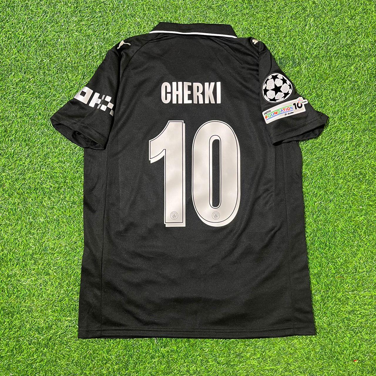 Rayan Cherki 10 Manchester City Black 2026 Champions League Patch Football Jersey
