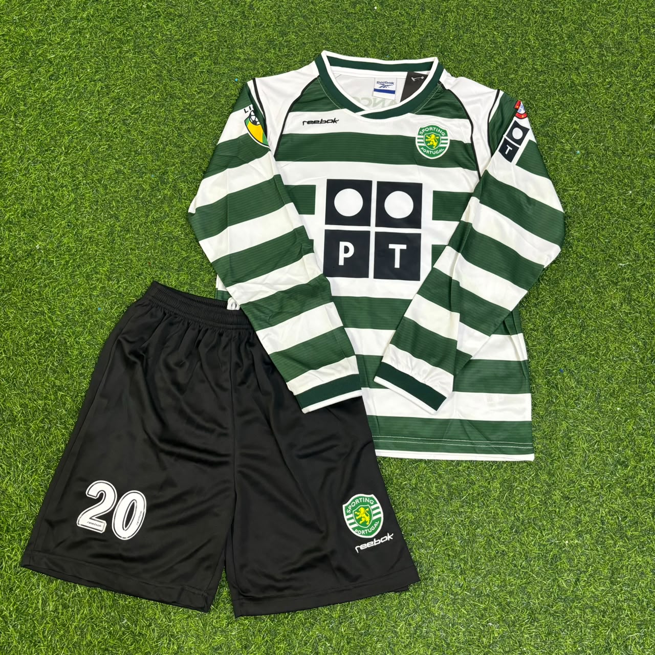 Ricardo Quaresma Sporting Lisbon Long Sleeve Retro Kids Football Jersey