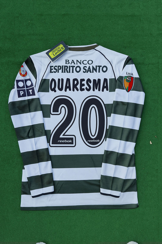 Ricardo Quaresma Sporting Lisbon Retro Long Sleeve Soccer Football Jersey Kit
