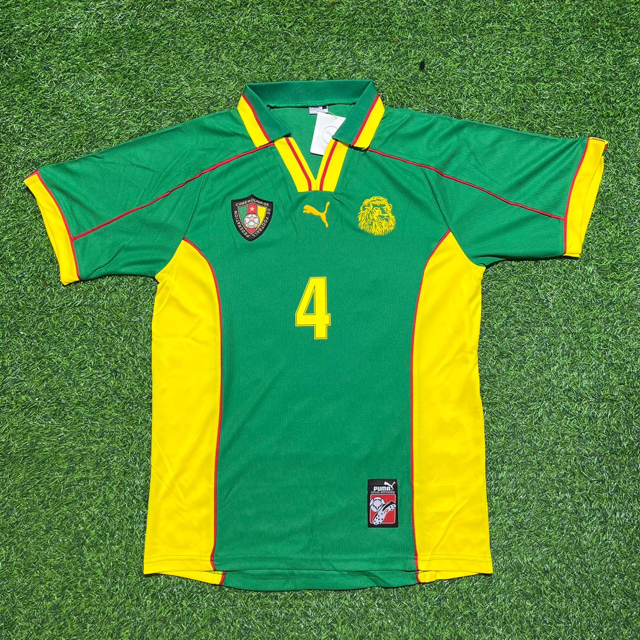 Cameroon World Cup 1998 Rigobert Song Retro Football Jersey