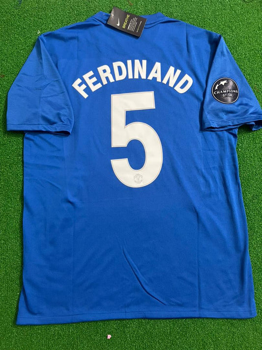 Rio Ferdinand Manchester United 2008 Retro Soccer Football Jersey Kit