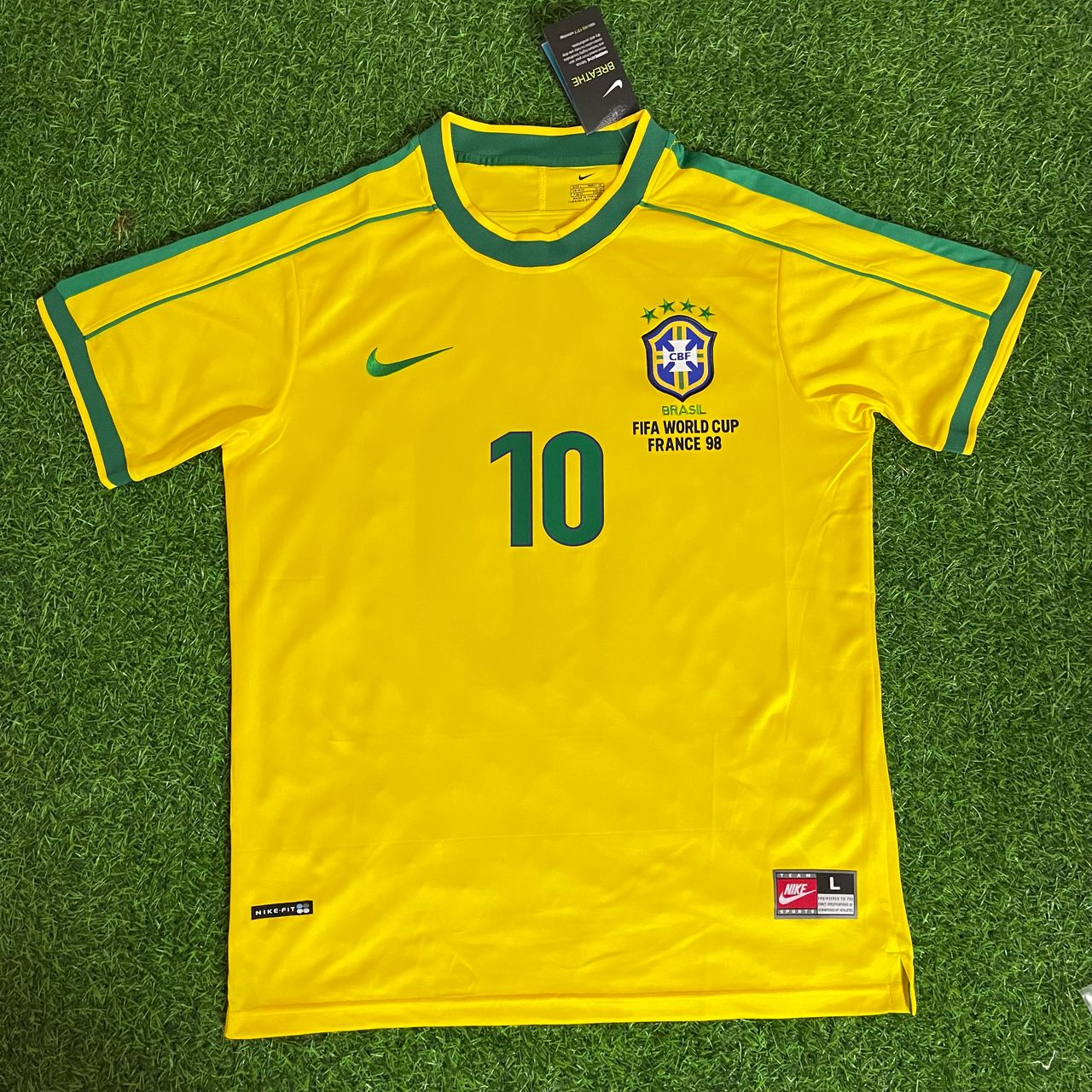 Rivaldo Brazil 1998 World Cup Retro Football Jersey Kit