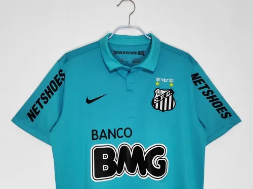Neymar JR Santos FC 2011 2012 Retro Blue Green Turquoise Jersey Trikot