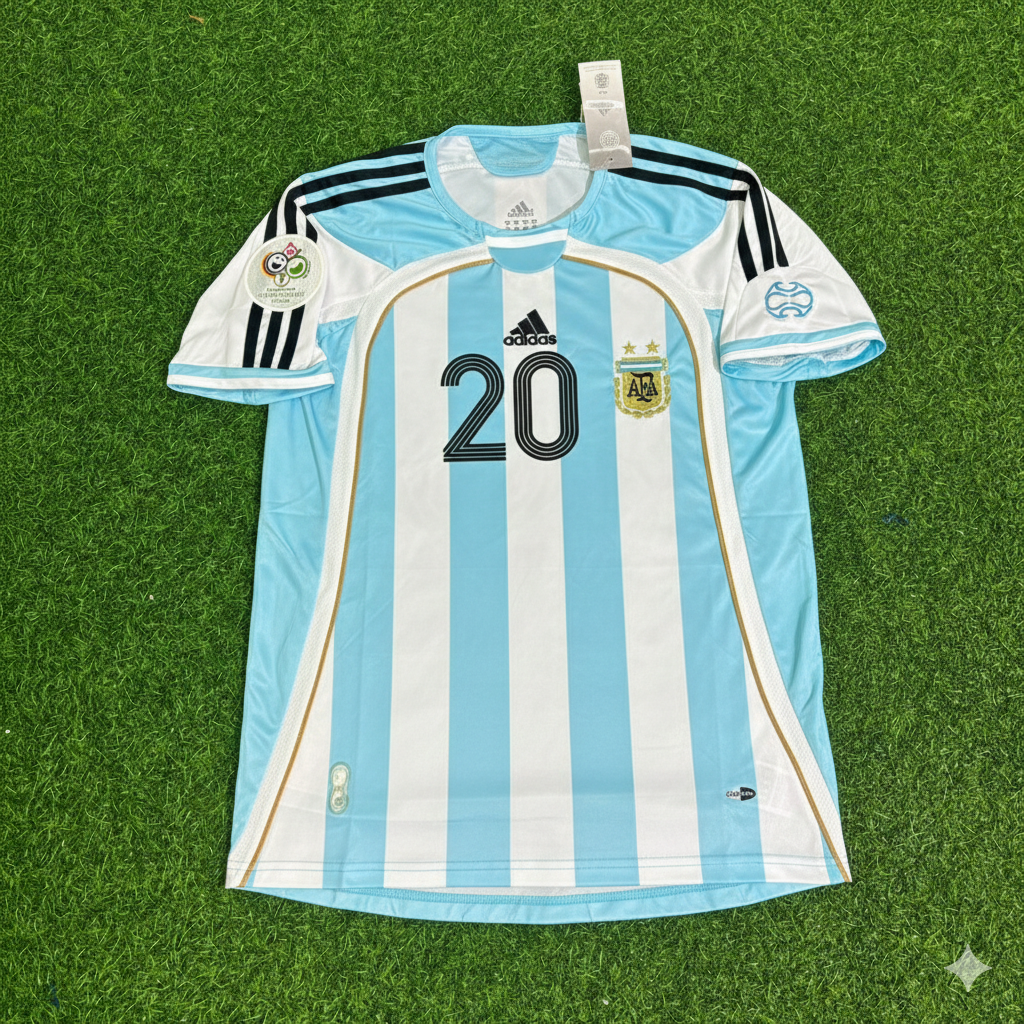 Argentina World Cup 2006 Julio Cruz Retro Football Jersey