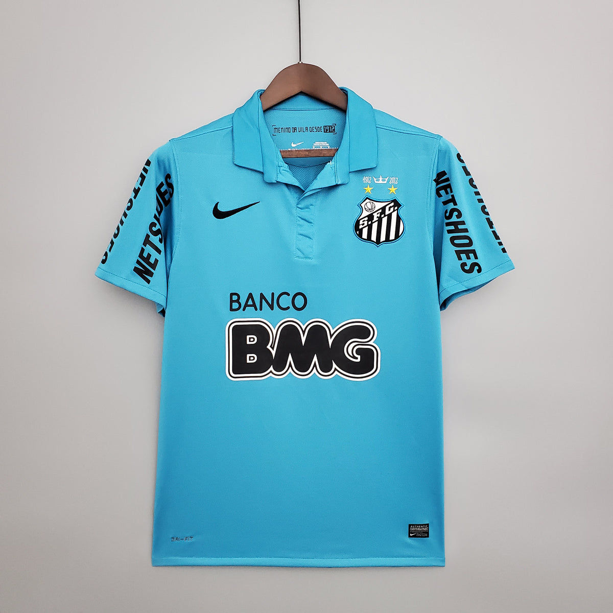 Neymar JR Santos FC 2011 2012 Retro Blue Green Turquoise Jersey Trikot