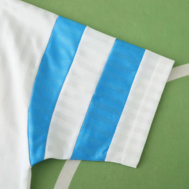 Marseille Olympique De 1990 Season Home White Retro Jersey Trikot Soccer Kit