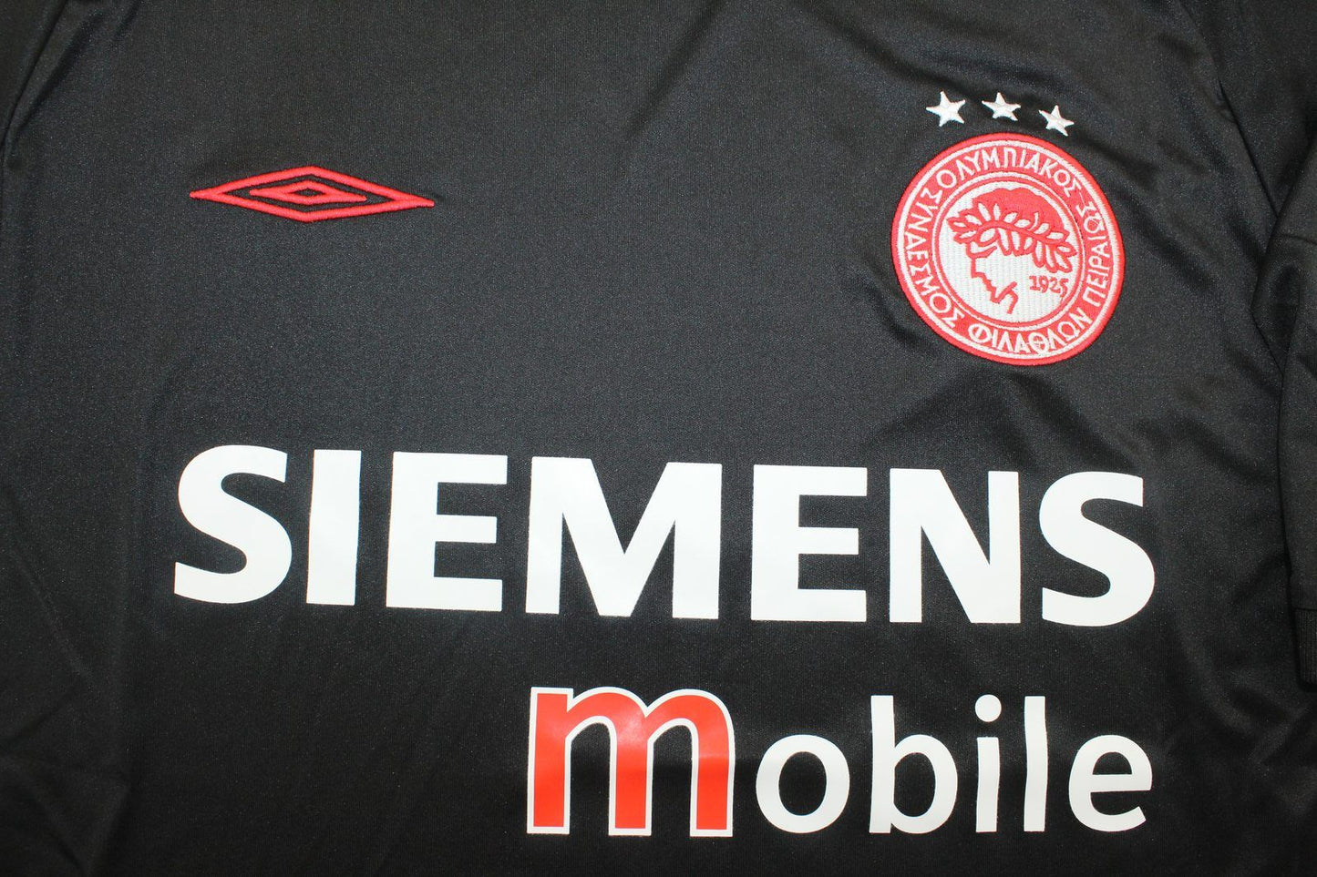 Olympiacos 2004-05 – Black Home Retro Kit Jersey Trikot Maillot