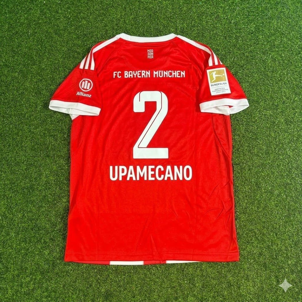 Dayot Upamecano #2 Bayern Munich 2026 Bundesliga Champions Football Jersey Kit