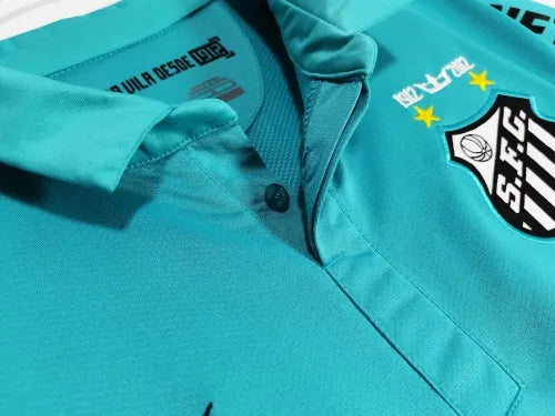 Neymar JR Santos FC 2011 2012 Retro Blue Green Turquoise Kids Kit Jersey KinderTrikot