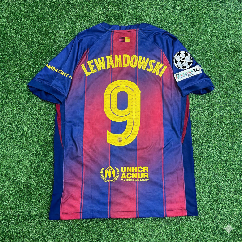 Robert Lewandowski Barcelona 2025/2026 Season Football Jersey Kit