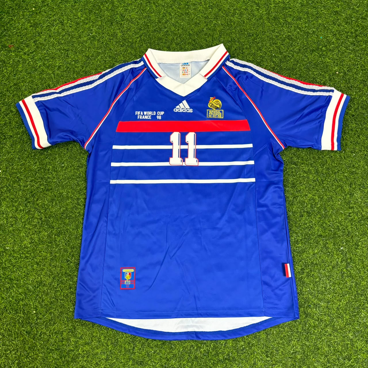 France World Cup 1998 Robert Pires Retro Football Jersey Kit