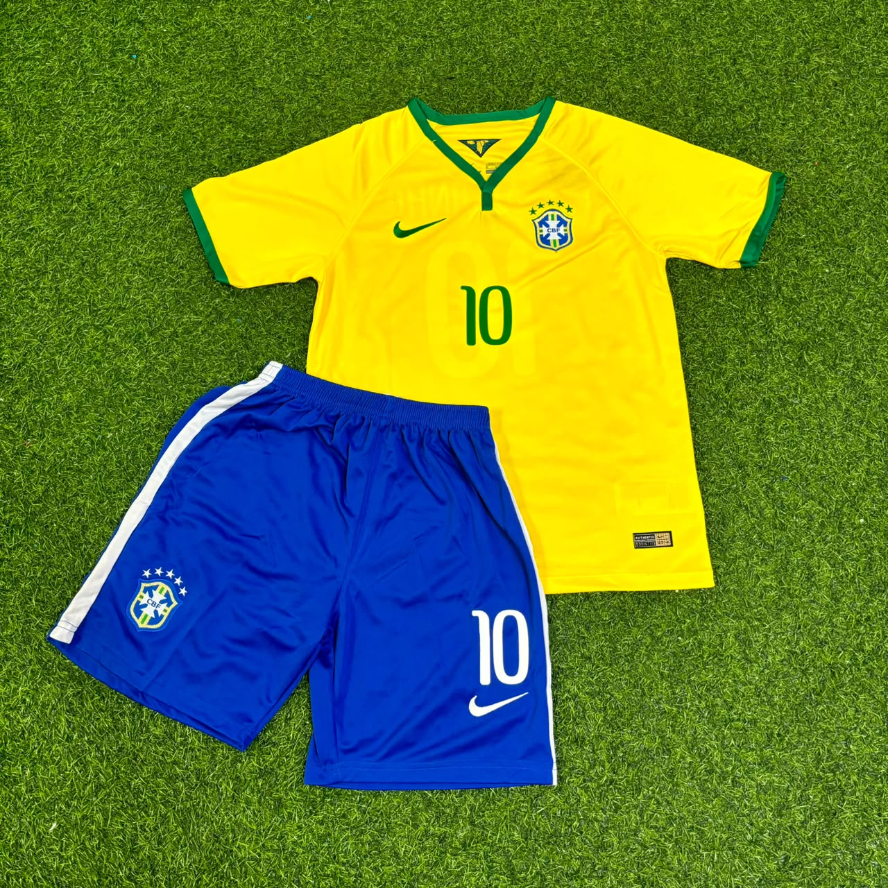 Ronaldinho Brazil Home Yellow Retro Kids Football Jersey Collection