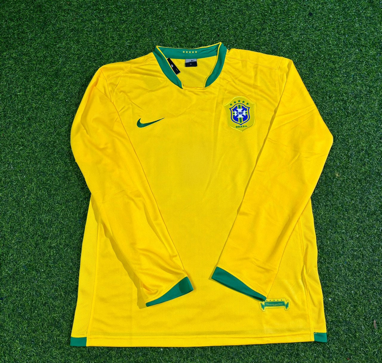 Pele #10 Brazil Long Sleeve Retro Football Jersey Kit