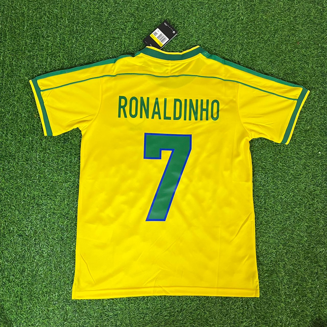 Ronaldinho Gaúcho 7 - Brazil 1998 World Cup Retro Football Jersey Kit