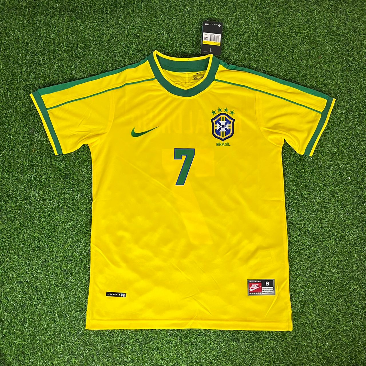 Ronaldinho Gaúcho 7 - Brazil 1998 World Cup Retro Football Jersey Kit