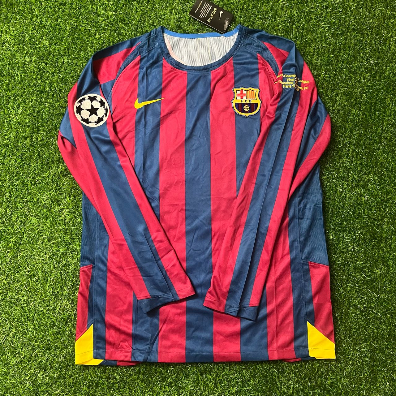 Ronaldinho Gaucho 10 – Barcelona 2006 Paris Final Retro Long Sleeve Football Jersey – | Trikot | Maillot