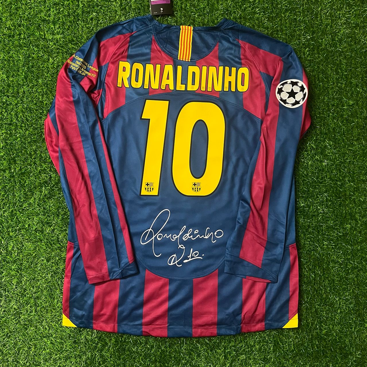 Ronaldinho Gaucho 10 – Barcelona 2006 Paris Final Retro Long Sleeve Football Jersey – | Trikot | Maillot