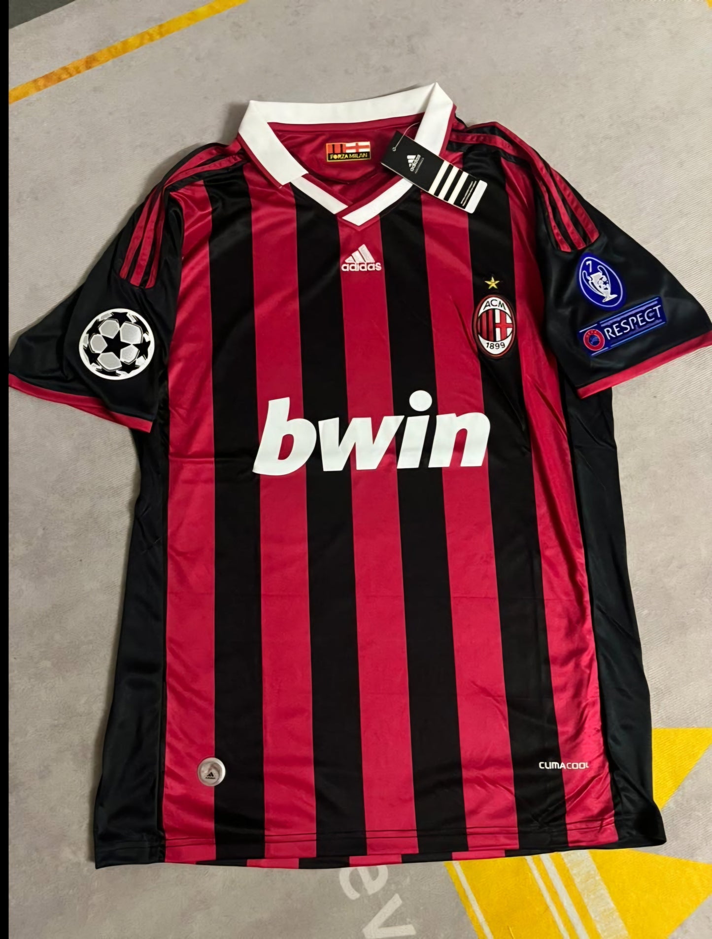 Ronaldinho Gaúcho 80 - AC Milan 2009 2010 Red Black Football Jersey Kit