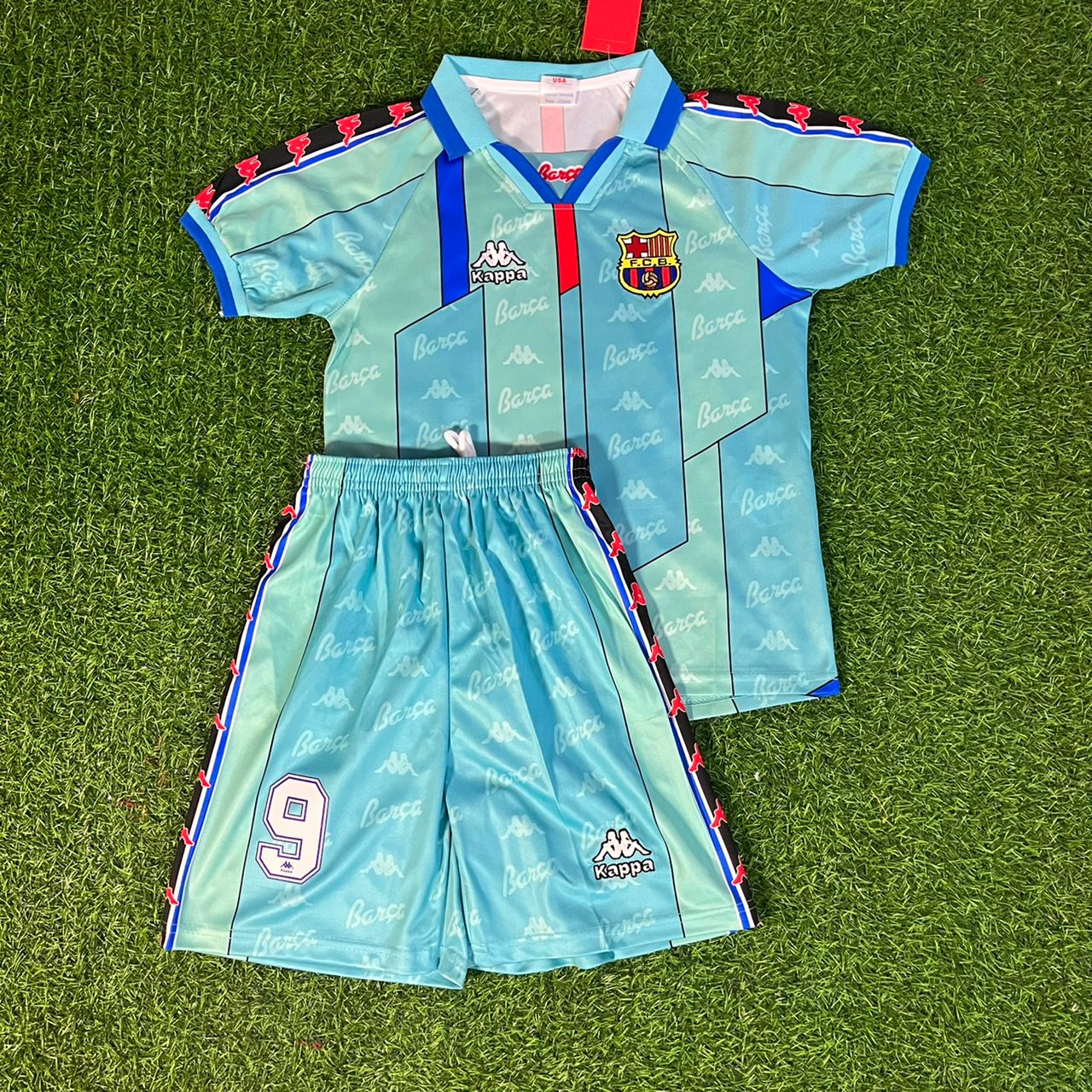 Ronaldo Nazario Barcelona 1996 1997 Retro Kids Football Kids Football Jersey Kit