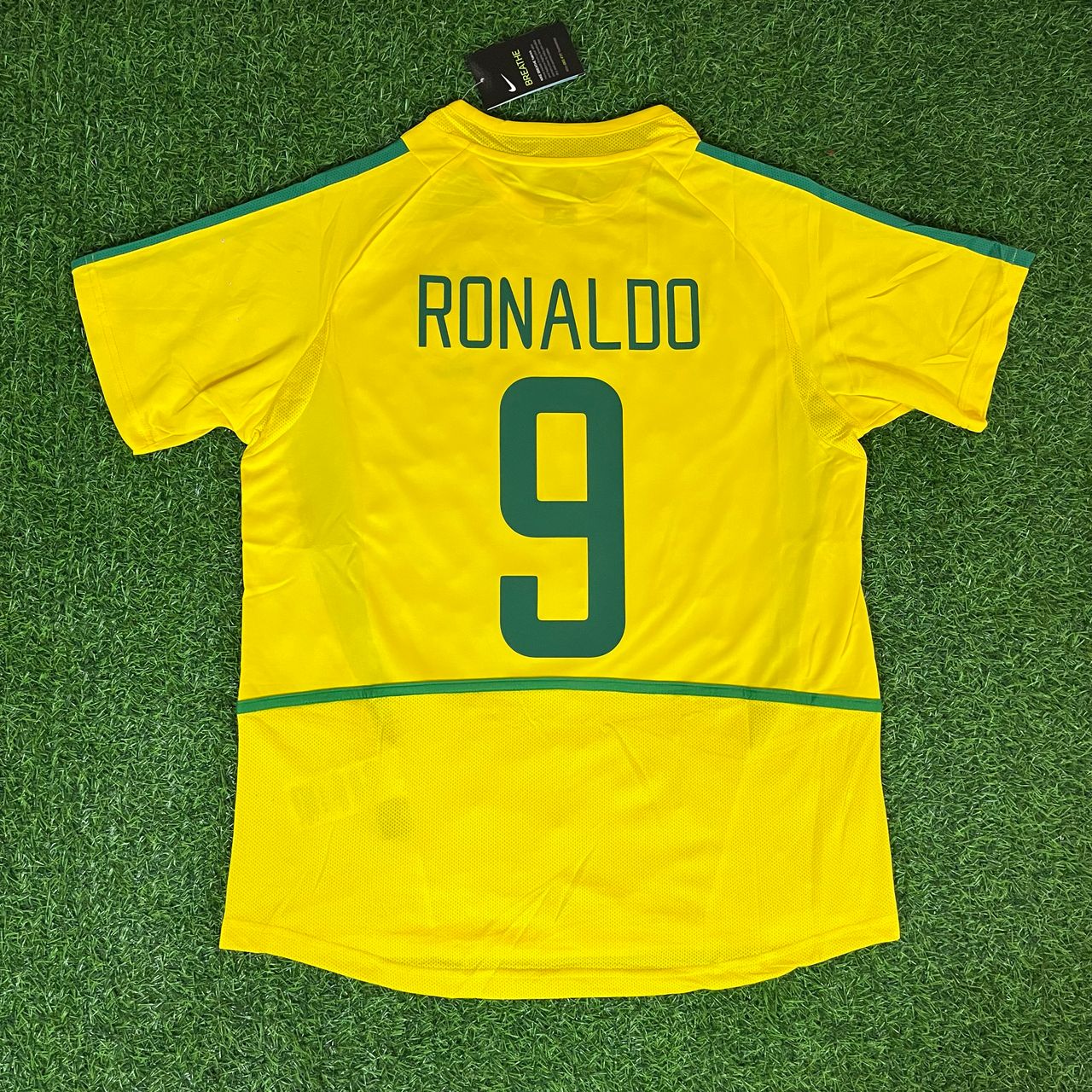 Ronaldo Nazario Brazil 2002 World Cup Retro Football Jersey Kit