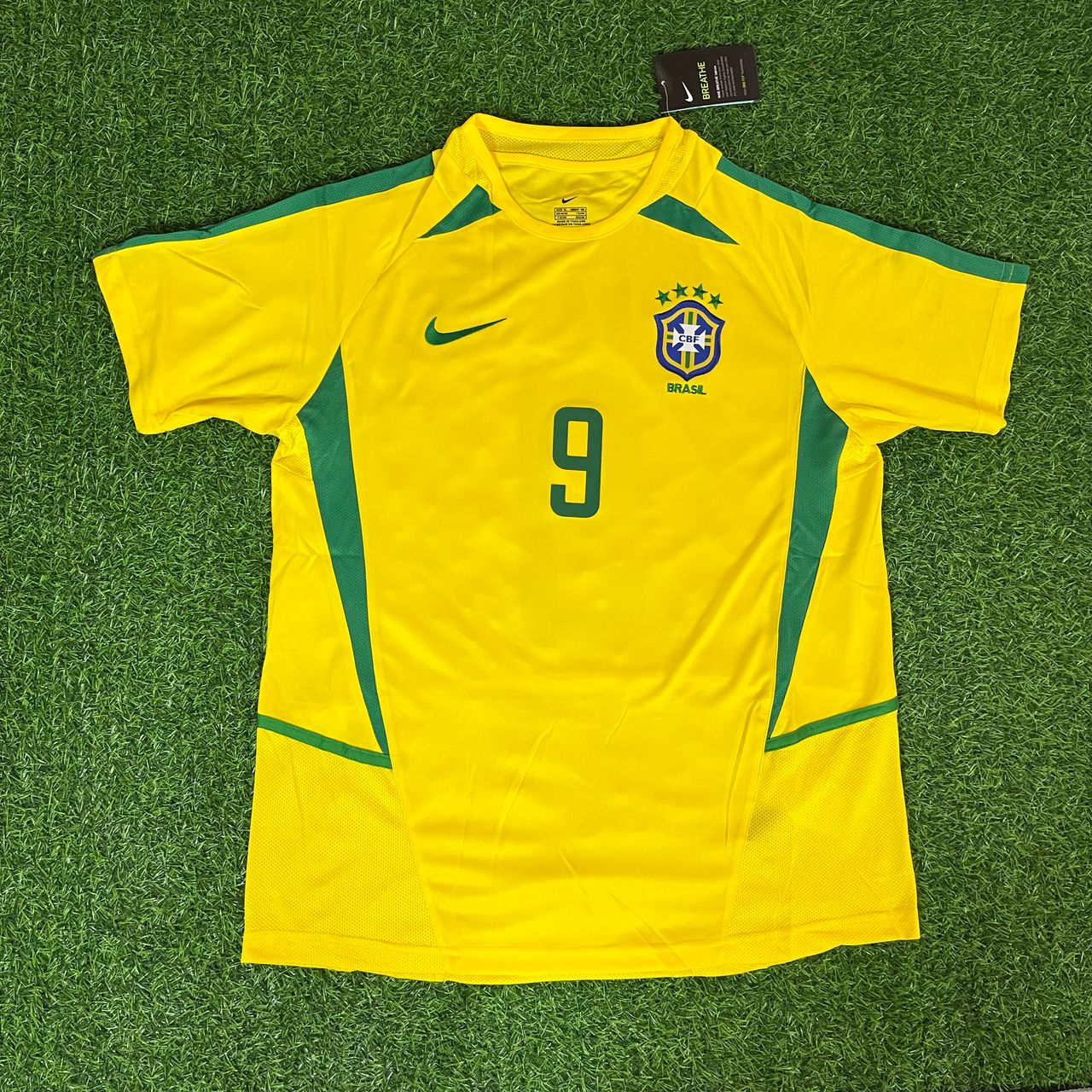 Ronaldo Nazario Brazil 2002 World Cup Retro Football Jersey Kit