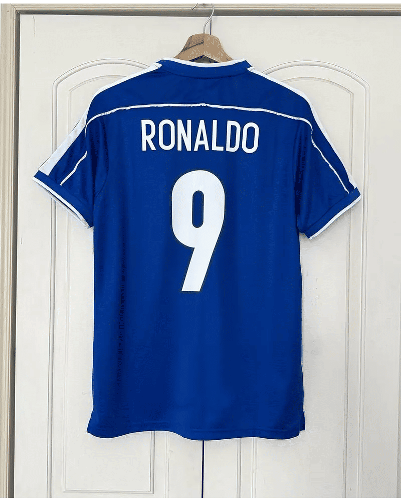 Ronaldo Nazario El Fenomeno Brazil 1998 World Cup Retro Football Jersey Kit
