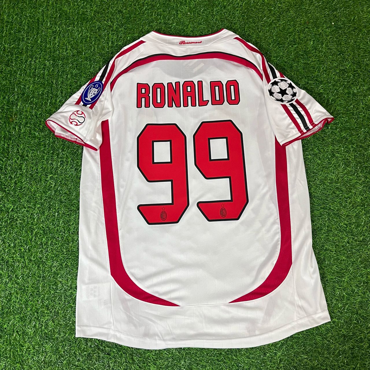 Ronaldo Nazario El Fenomeno Milan 2007 Final Athene Champions League Final Retro Football Jersey Kit