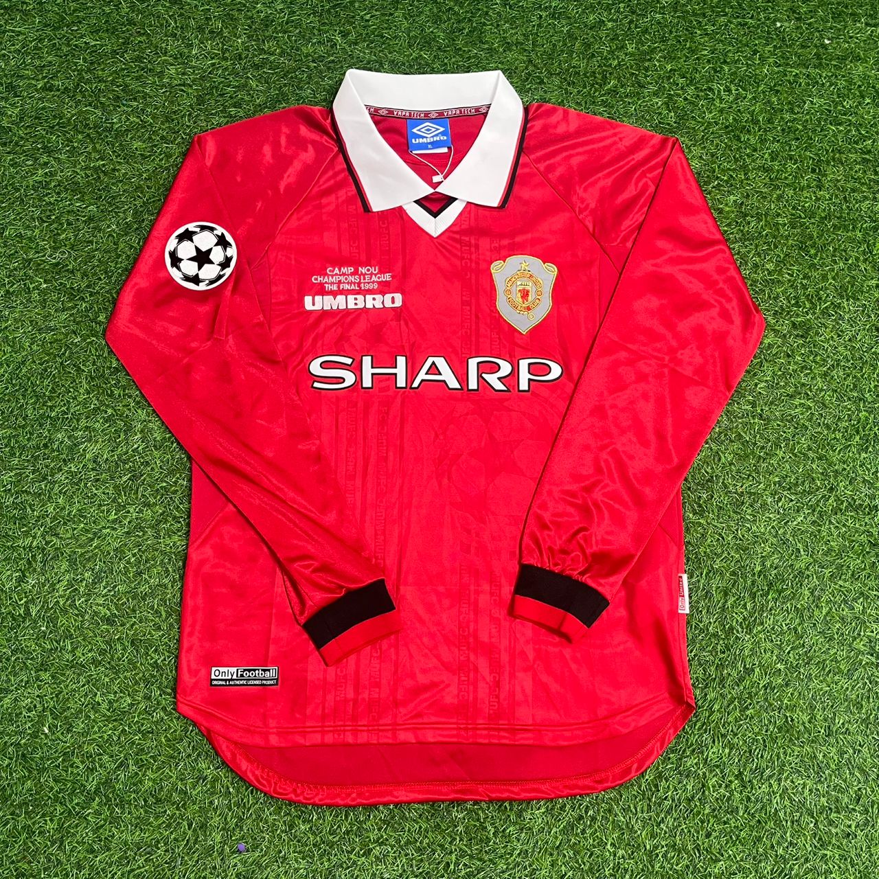 Gary Neville Manchester United 1999 Champions League Final Retro Football Jersey Collection