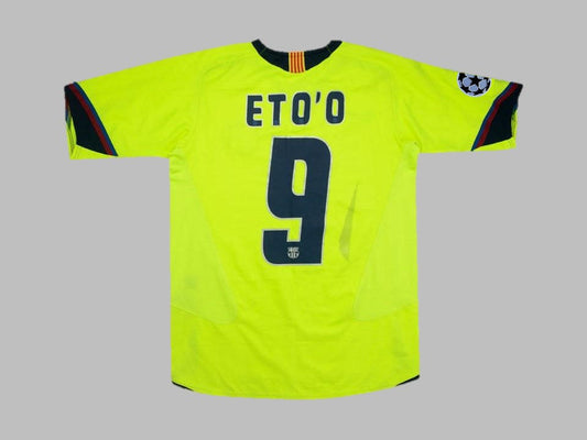 Samuel Eto`o #9 Barcelona 2005 2006 Retro Football Jersey Kit