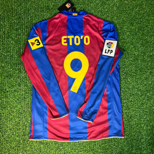 Samuel Eto'o Barcelona 2007 Retro Football Jersey Kit
