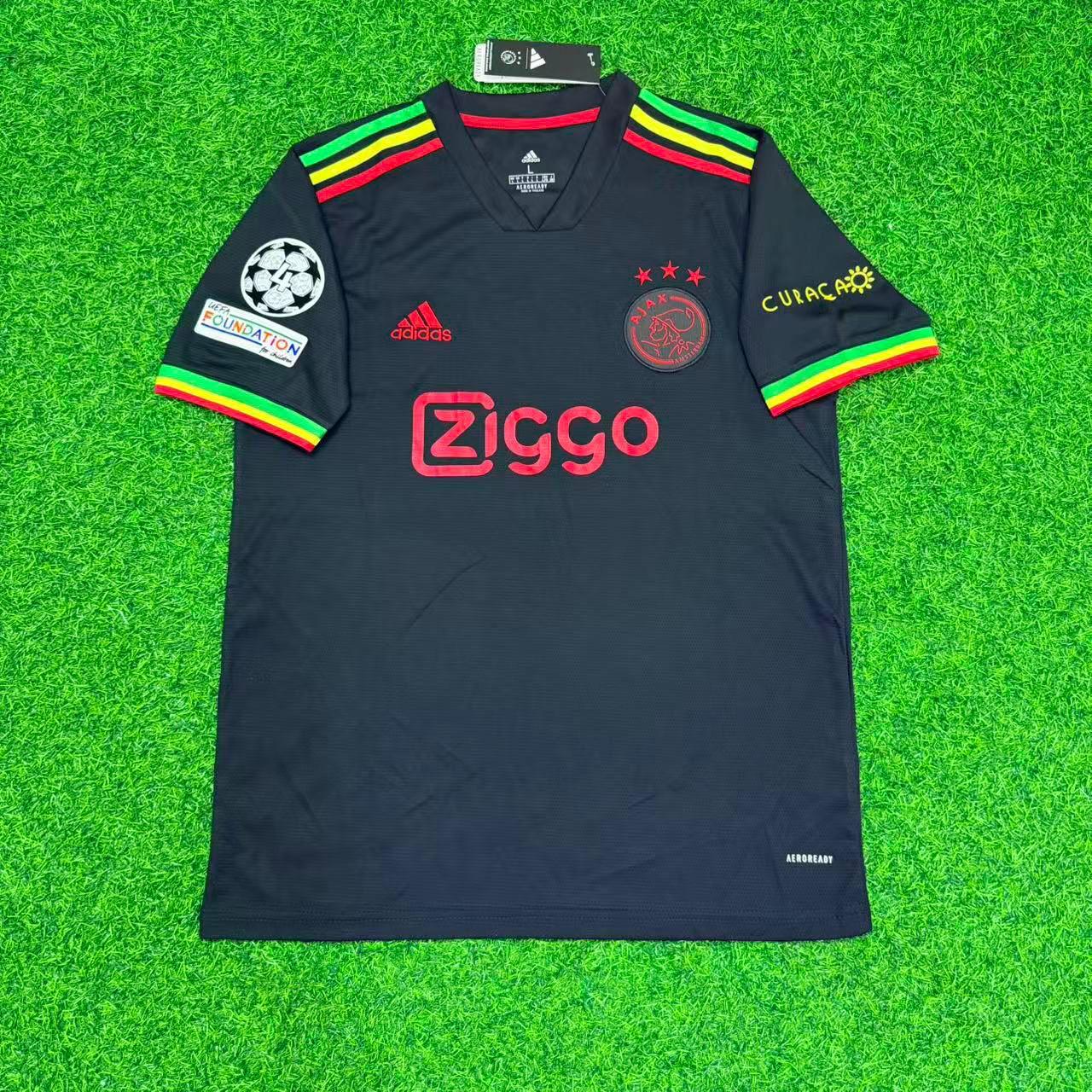 Sebastien Haller Ajax 2021/2022 Black Bob Marley Edition Retro Football Jersey Collection