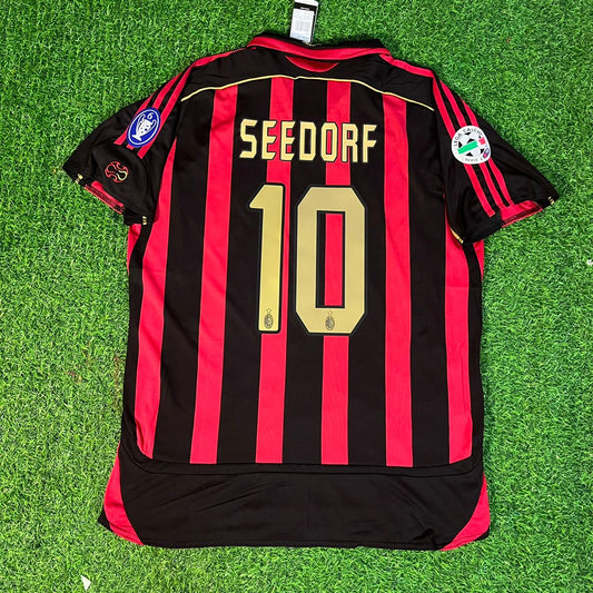 Clarence Seedorf 10 - AC Milan 2008 - 2009 Gold Retro Football Jersey Kit