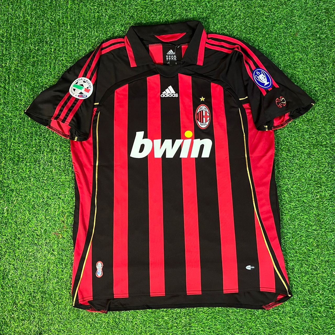 Clarence Seedorf 10 - AC Milan 2008 - 2009 Gold Retro Football Jersey Kit