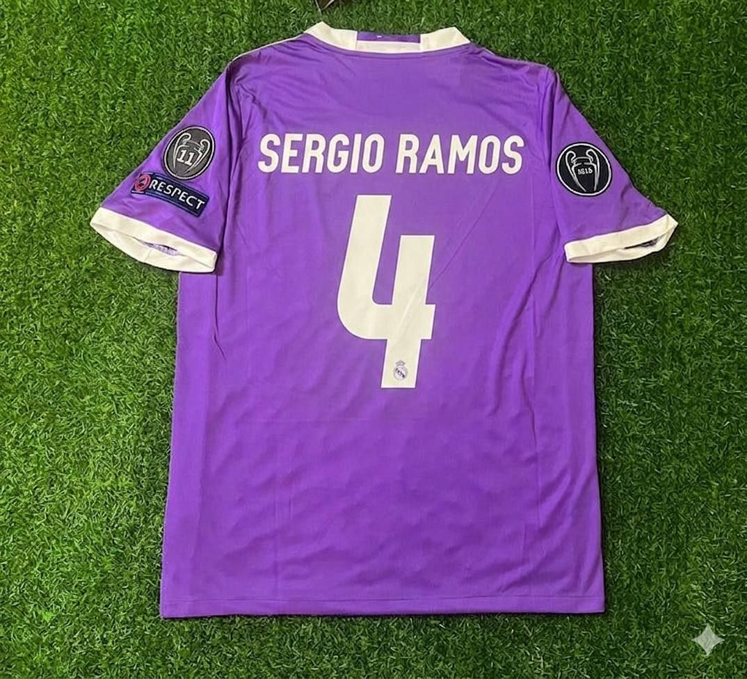 Sergio Ramos #4 Real CL Final Jersey Trikot Soccer Shirt