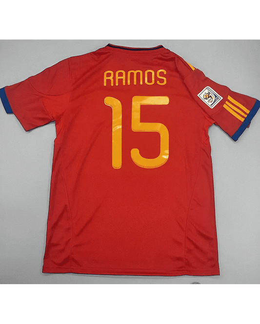 Sergio Ramos Spain 2010 World Cup Retro Football Jersey Kit
