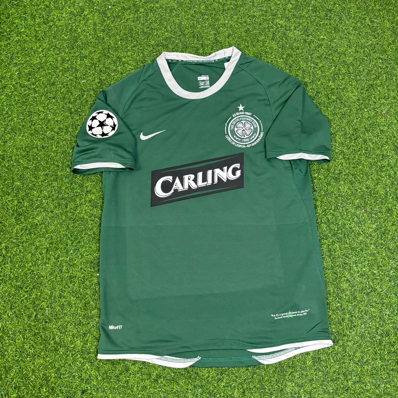 Shunsuke Nakamura #25 Celtic 2007 2008 Home Retro Football Jersey