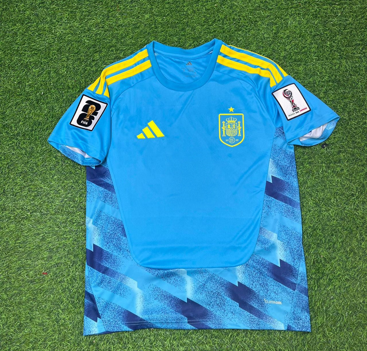 Spain World Cup 2026 David Raya Goalkeeper Blue Special Football Jersey
