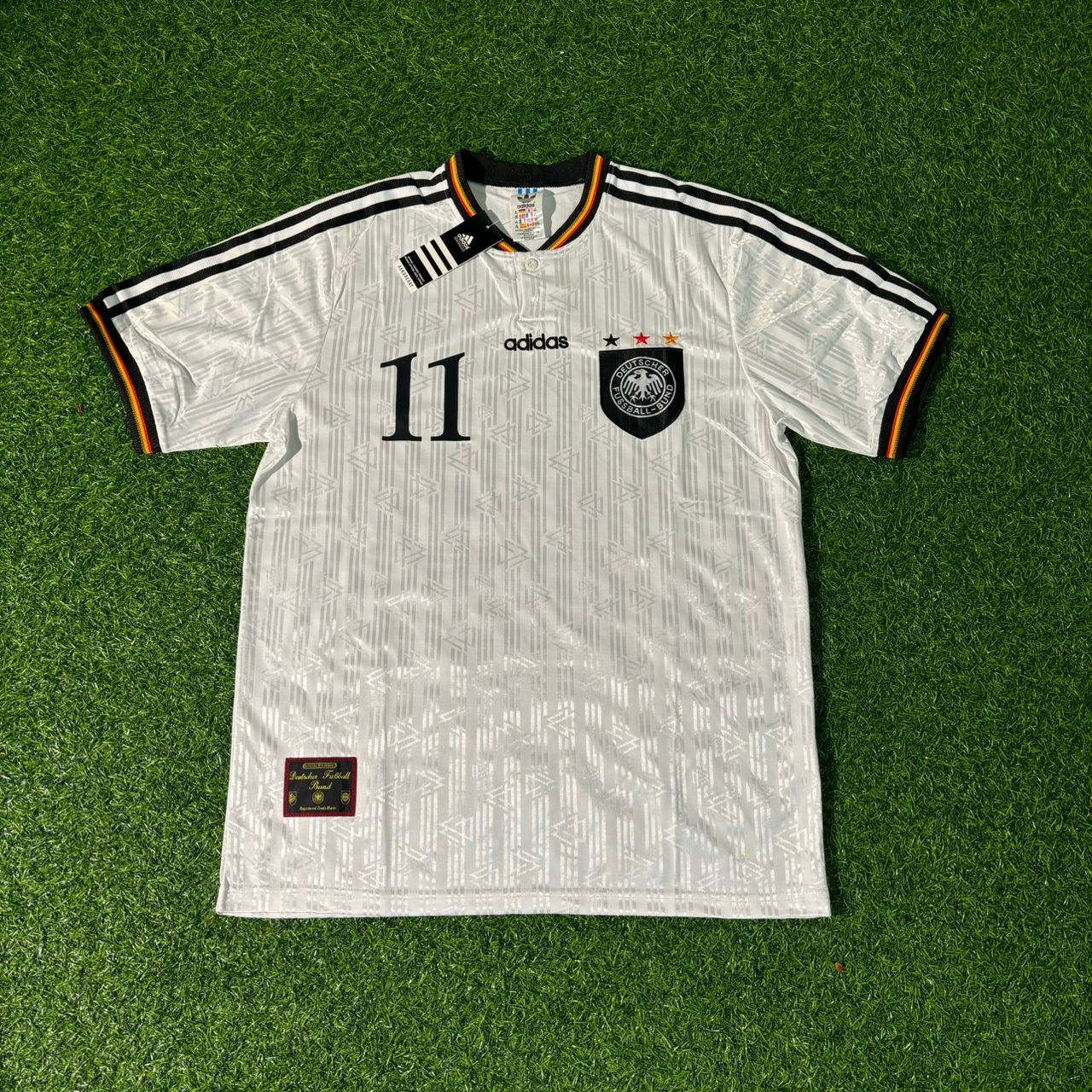 Stefan Kuntz Deutschland 1996 Europameisterschaft Finale Heim Retro Fussballtrikot Set Jersey