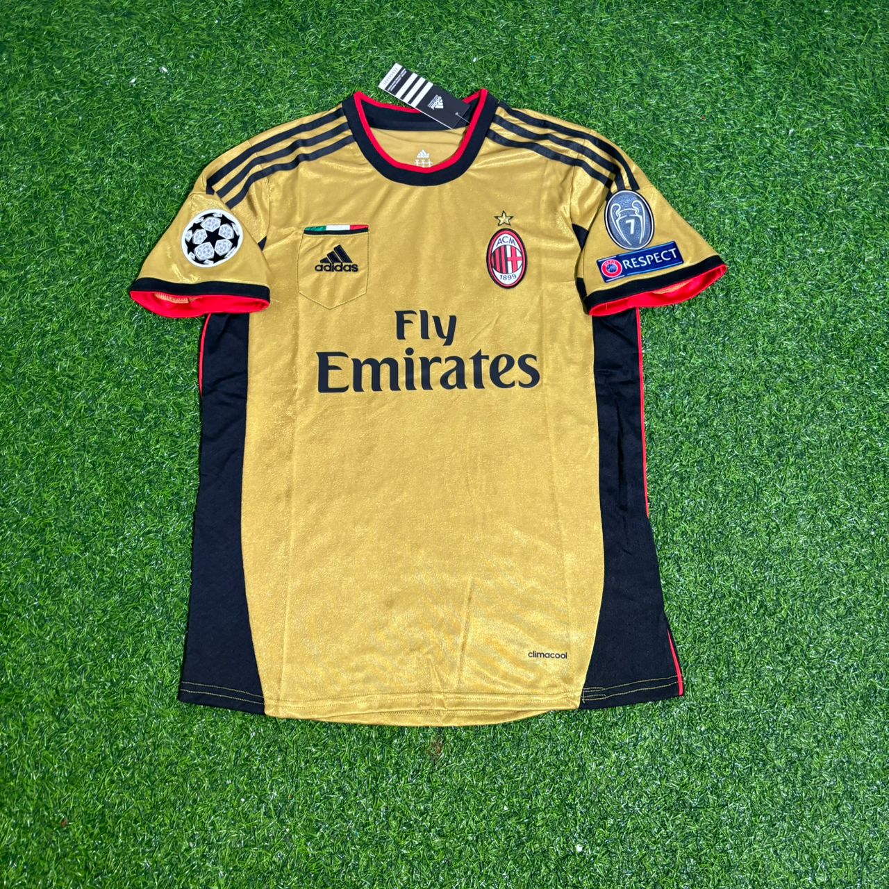 Stephen El Shaarawy AC Milan 2013/2014 Golden Retro Football Jersey Kit