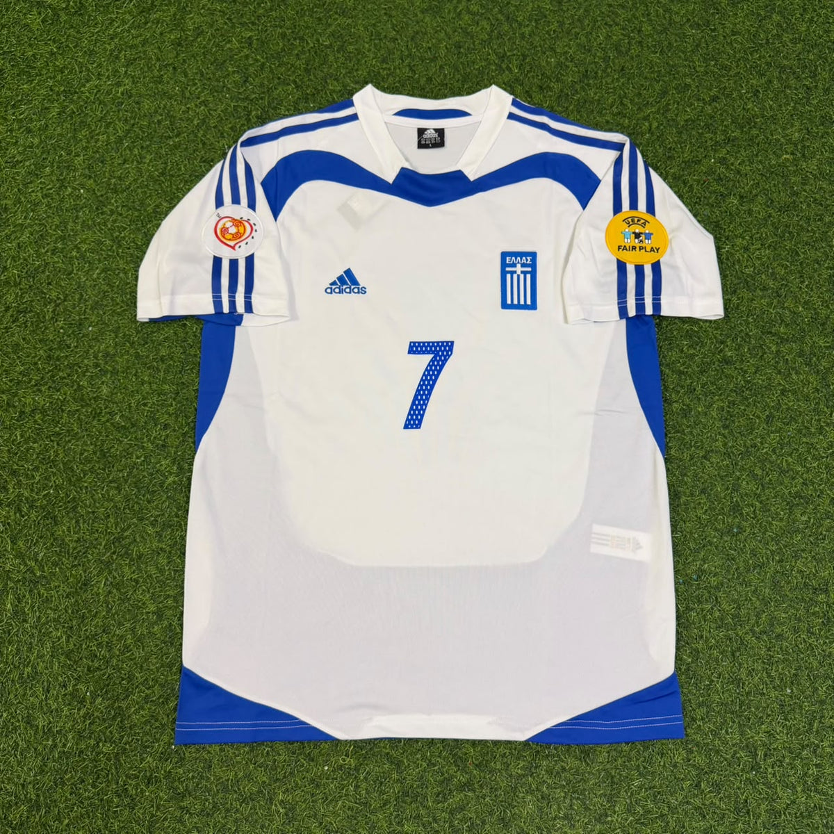Theodoros Zagorakis Greece EURO 2004 Final Retro Football Jersey Kit