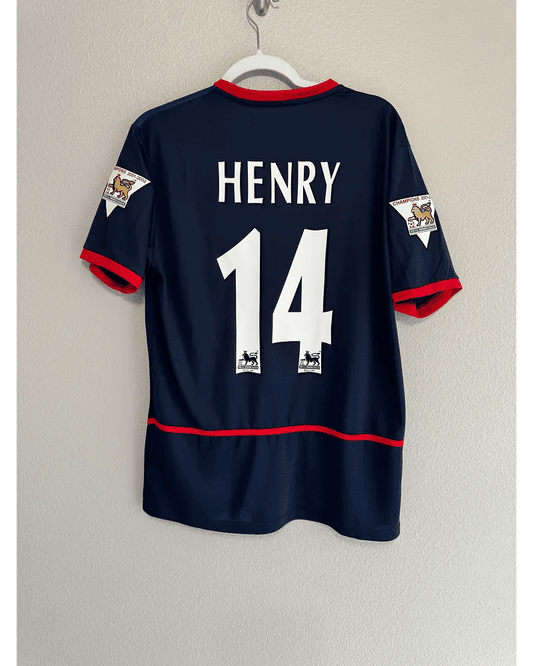 Thierry Henry Arsenal 2002 - 2003 o2 Retro Football Jersey Kit