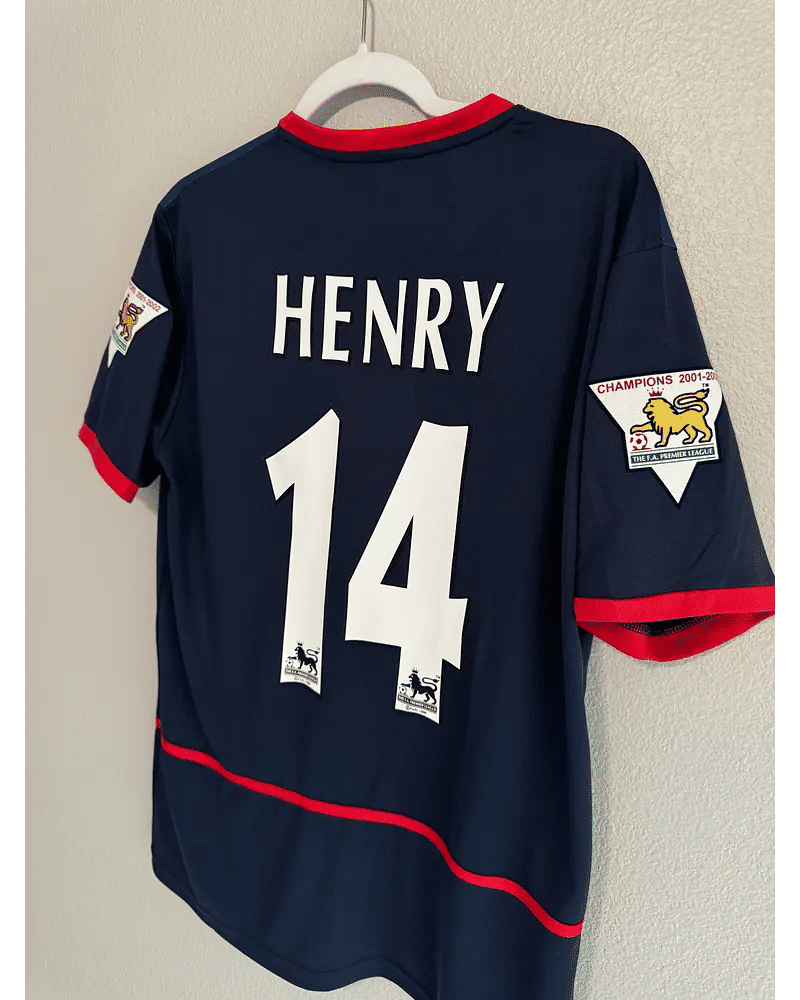Thierry Henry Arsenal 2002 - 2003 o2 Retro Football Jersey Kit